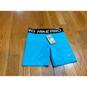 Nike Pro Dri-FIT Kids Training Shorts Baltic Blue FB1081-345 XL 5 Inch Inseam